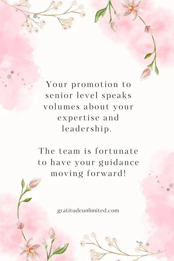 Messages for Promotion Success