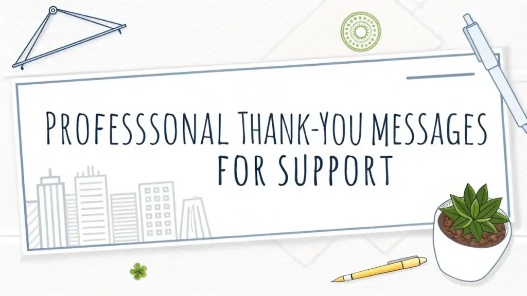 Professional Thank-You Messages for Support