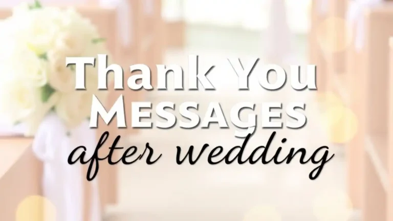 60 Thank You Messages After Wedding – Gratitude for Guests