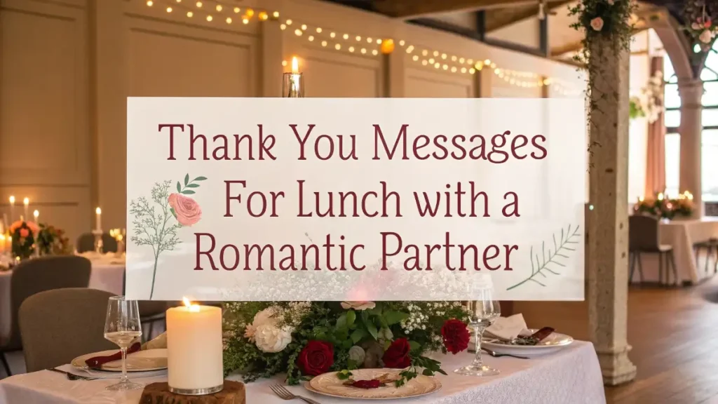 Thank You Messages for Lunch with a Romantic Partner