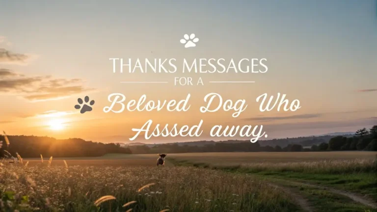 Thanks Messages for a Beloved Dog Who Passed Away