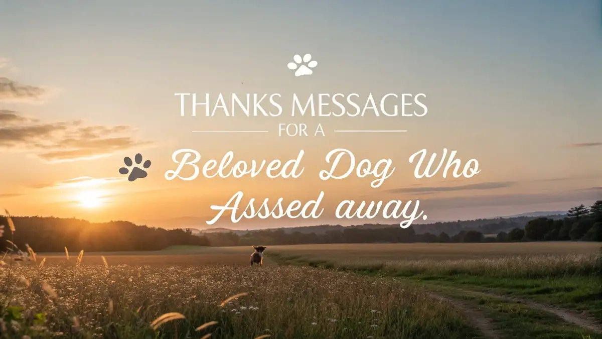 Thanks Messages for a Beloved Dog Who Passed Away