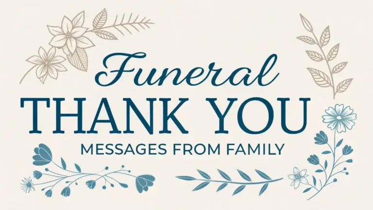 25 Funeral Thank You Messages From Family You Can Copy