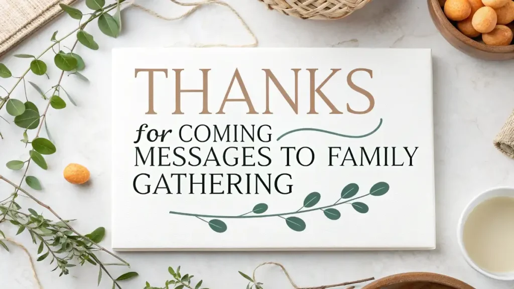 Thanks for Coming Messages to Family Gathering