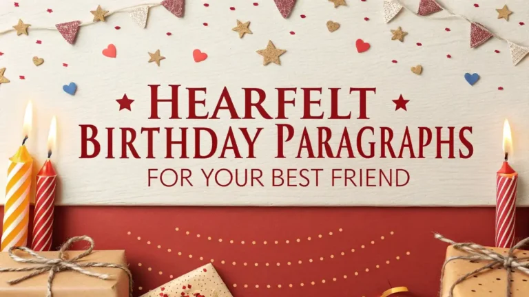 Heartfelt Birthday Paragraphs for Your Best Friend