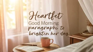 Heartfelt Good Morning Paragraphs to Brighten Her Day