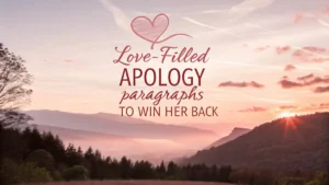 Love-Filled Apology Paragraphs to Win Her Back
