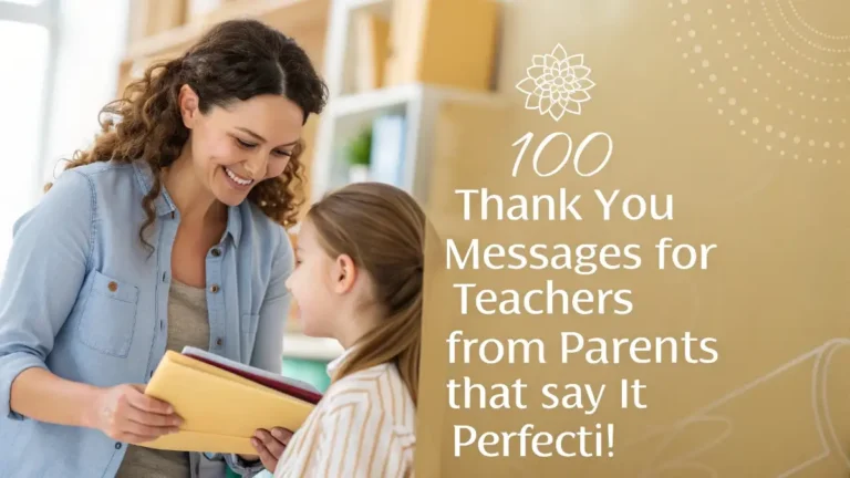 Thank You Messages for Teachers from Parents