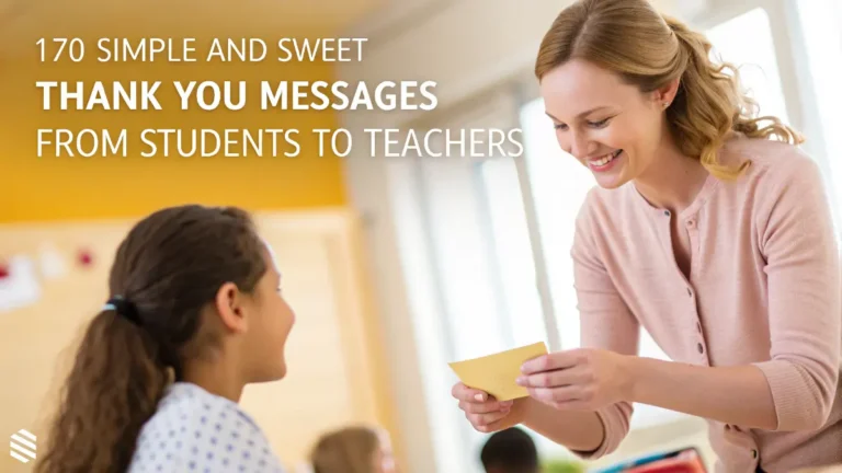 Thank You Messages from Students to Teachers