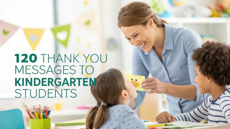 Thank You Messages to Kindergarten Students