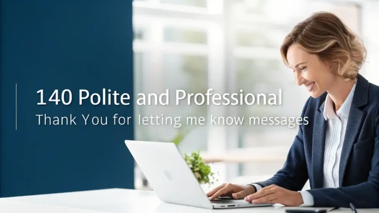 Thank You for Letting Me Know polite message