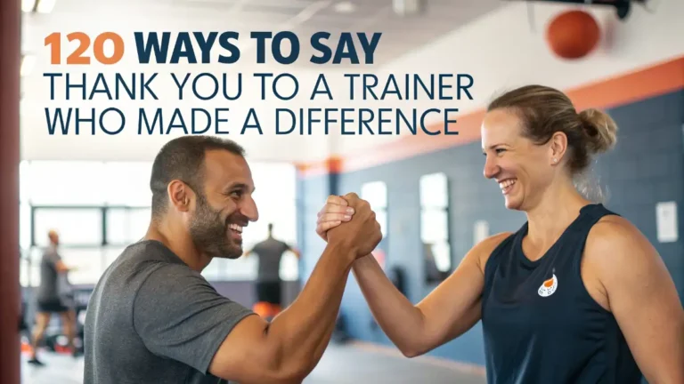 Thank You to a Trainer